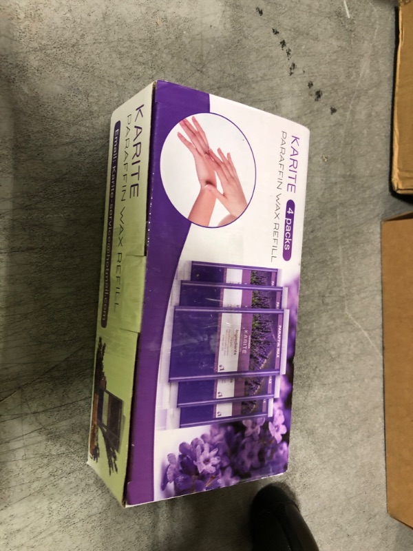 Photo 1 of KARITE Lavender Scented Paraffin Wax Beads Blocks - 4 Pack for Bath, Hand, Feet Dry Skin Moisturizing, Hydration, and Nourishment