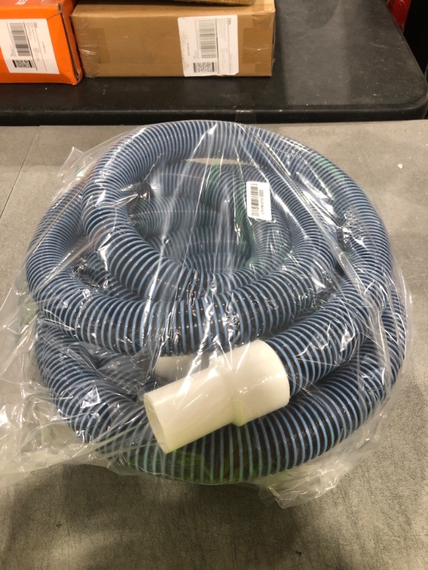 Photo 1 of 18FT Pool Vacuum Hose With Swivel Cuff 1-1/2" Diameter Flexible Heavy Duty Pool Vacuum Cleaning Hose Perfect for Above&In Ground Swimming Pool