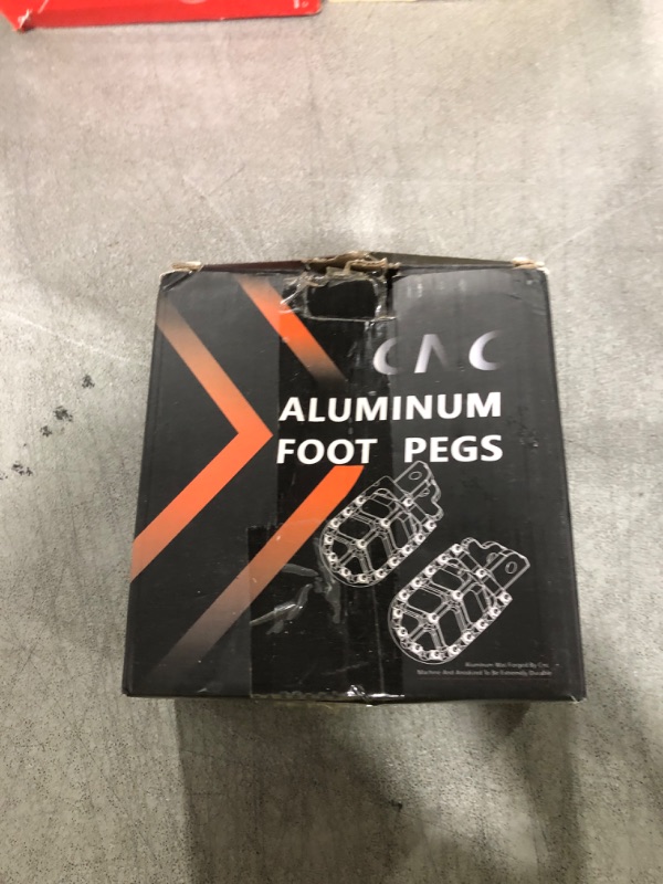 Photo 1 of JFG RACING Motorcycle Foot Pegs Pedals Footrests For KLX250/300, XR250R/400R/650L, CRF230L/1000L, KLR650 And More Dirt Bikes, BLACK