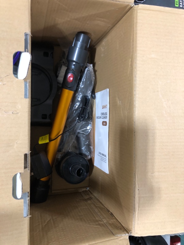 Photo 1 of Cordless Vacuum Cleaner, 45Mins Powerful Vacuum Cleaners for Home, Lightweight Stick Vacuum Cordless with Advanced Green Light Tech, Rechargeable Battery Vacuum for Carpet,Pet Hair,Hardwood Floor