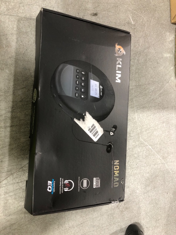 Photo 1 of KLIM Nomad Portable CD Player Discman with Long-Lasting Battery - with Headphones - Radio FM - Compatible MP3 CD Player Portable - TF Card Radio FM Bluetooth - Ideal for Cars - New Version - Argent