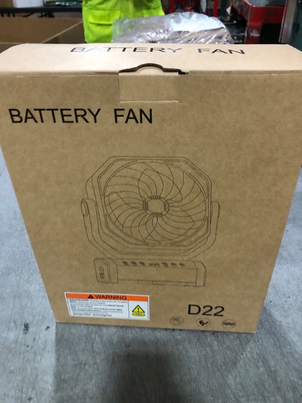 Photo 1 of Camping Fan with LED Lantern, 20000mAh Rechargeable Battery Fan, Max 112Hrs Running,9 Speeds, Digital Display,4 Timer,Auto-Oscillating Table Fan with Remote & Hook for Camping, Power Outage, Hurricane