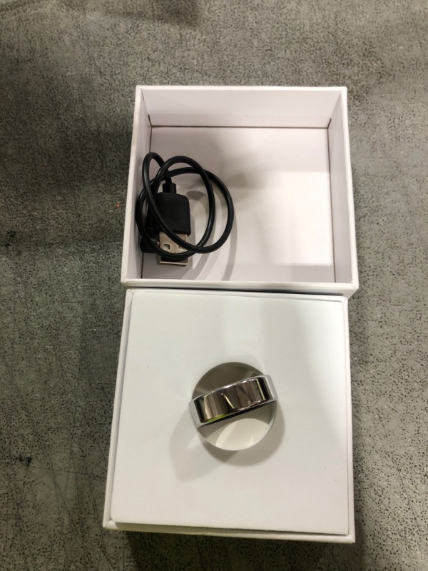 Photo 1 of Smart Ring Health Tracker, Smart Ring for Women & Men, Health Ring with Heart Rate, Blood Oxygen, and Sleep Monitoring, Waterproof Fitness Ring with Long Battery Life (Silver, 12)