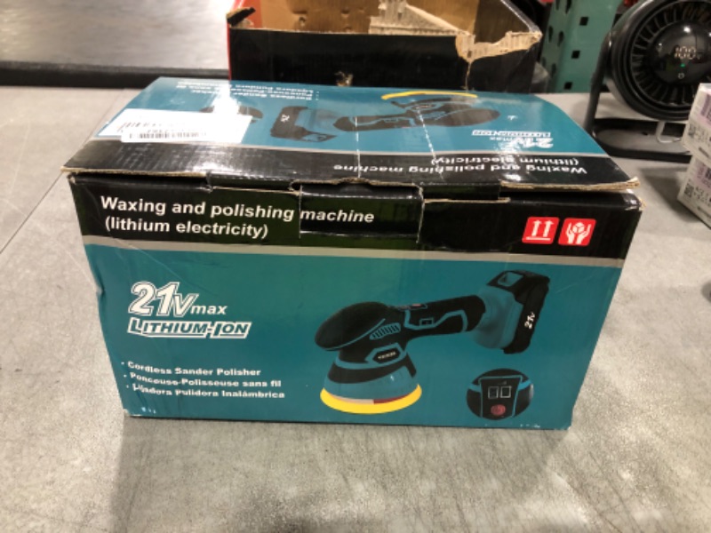 Photo 1 of Darkboom Cordless Buffer Polisher 6 inch with 2Pcs 2.0Ah Rechargeable Batteries Compatible with Makita,and 1 Adapter Charger, 6 variable speed 5500RPM cordless sander, for Car Detailing/Polishing