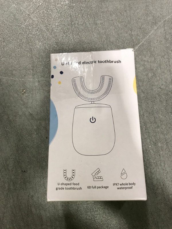 Photo 1 of yeklike Adult Sonic Automatic Electric Toothbrush, 360° Oral Cleaning Stain Whitening, IPX7 Waterproof Rechargeable, u-Shape Brush Head*3+Straight Handle Brush Head*2, Suitable for Travel or Home Use