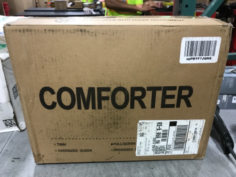 Photo 1 of puredown® Goose Feather Down Fiber Comforter Full/Queen Size, All Season 100% Cotton Duvet Insert Medium Warmth, Cloud Soft Hotel Luxury Collection Bedding Comforters White 90"x90"