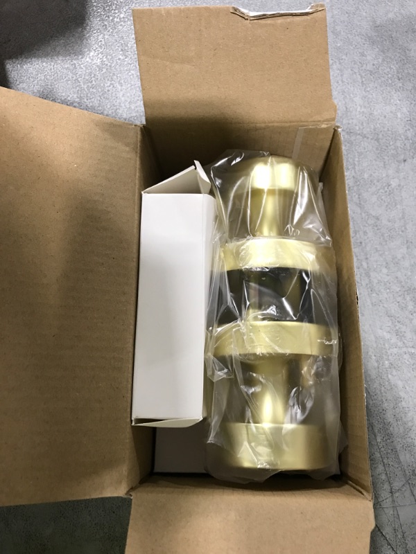 Photo 1 of goldenwarm Gold Door Knobs Interior, Zinc Alloy Round Ball Brushed Gold Privacy Door Knobs for Bedroom, Bathroom, Modern Heavy Duty Interior Doorknobs - 6 Pack