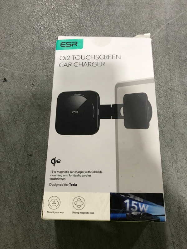 Photo 1 of ESR for MagSafe Car Mount Charger, Foldable Dashboard Magnetic Wireless Car Charger for Tesla, for MagSafe Charging, Tesla Touchscreen Car Phone Holder for iPhone 16/15/14/13/12, S25,Strong Magnets