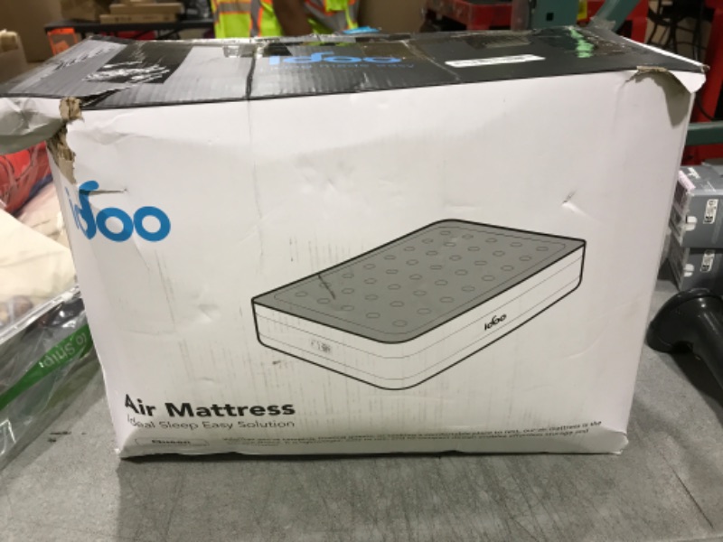 Photo 1 of iDOO Queen Air Mattress with Built in Pump, 18 Raised Comfort Inflatable Blow up Mattress, Upgraded Four Chamber Portable Air Bed for Camping, Guests and Home, Colchon Inflable, 650 lbs Max