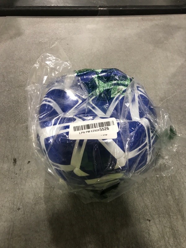 Photo 1 of adidas Unisex Starlancer Club Soocer Ball, Blue/White, 5