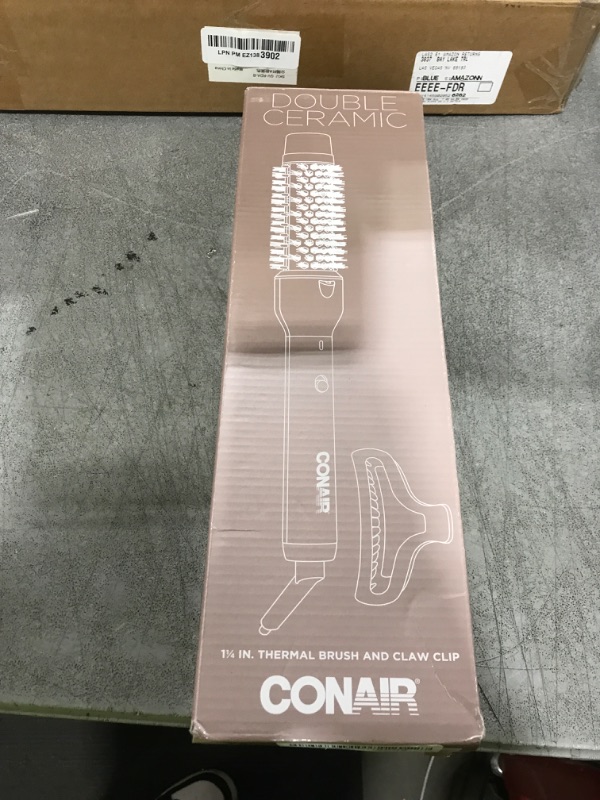 Photo 1 of Conair Double Ceramic 1¼-Inch Thermal Brush, Heated Round Brush for Blowouts, Curls, and Waves, Ceramic Technology Eliminates Damaging Hot Spots for Smooth, Shiny Hair
