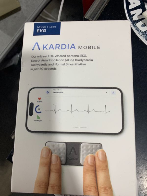 Photo 1 of KardiaMobile 1-Lead Personal EKG Monitor – Record EKGs at Home – Detects AFib and Irregular Arrhythmias – Instant Results in 30 Seconds – Easy to Use – Works with Most Smartphones