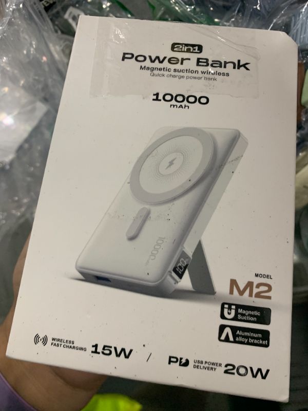 Photo 1 of 2025 Latest Magnetic Wireless Portable Charger Power Bank - 10000mAh Mag-Safe 22.5W PD Fast Max Charging with Built-in LED Display, Magnetic Battery Pack for iPhone 16/15/14/13/12/Pro/Mini/Pro Max
