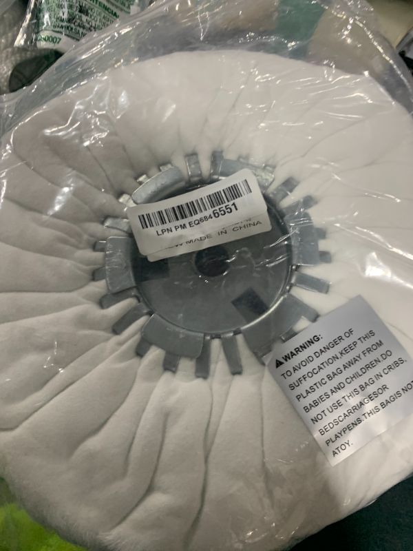 Photo 1 of 10" Soft Airway Buffing Wheel White Flannel / 5/8'' Arbor Hole/Finish Polish Step for Angle Grinder - 2 PCS