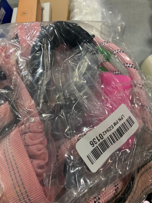 Photo 1 of LOBEVE No Pull Dog Harness, Collar & Leash Set | Includes Dog Seat Belt, Collapsible Bowls & Poop Bag Dispenser. Ideal for Training, Walking, Hiking. Fits Small to Large Dogs(Pink-M)
