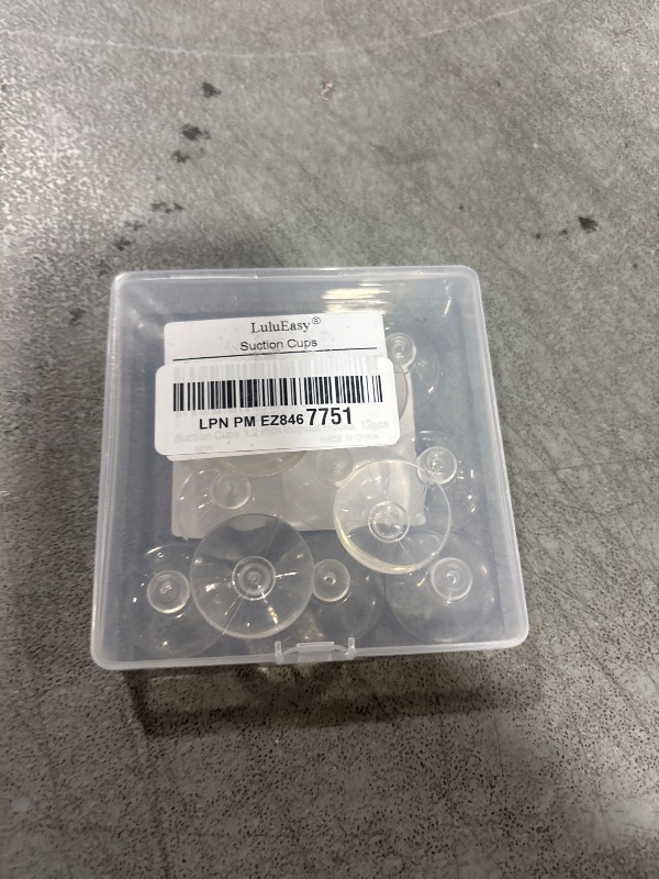 Photo 1 of LuluEasy 12 Pieces 1.2 inch Small Clear Suction Cups for Glass, Without Hooks Without Holes, Thick Professional Strength Sucker Pads for Organization Decoration Window Bathroom Car Radar Detector