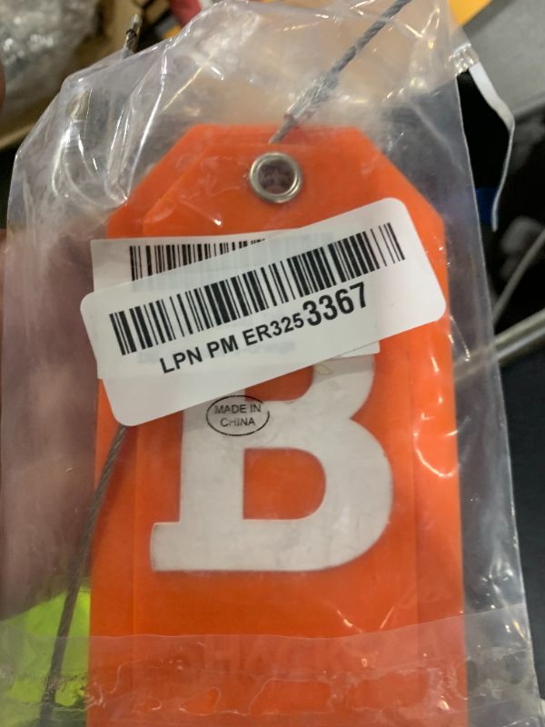 Photo 1 of Shacke Initial Luggage Tag with Full Privacy Cover and Stainless Steel Loop – (Letter S)