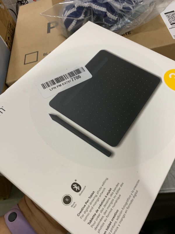 Photo 1 of Wacom Intuos Small Bluetooth Graphics Drawing Tablet, 4 Customizable ExpressKeys, Portable for Teachers, Students and Creators, Compatible with Chromebook Mac OS Android and Windows - Black