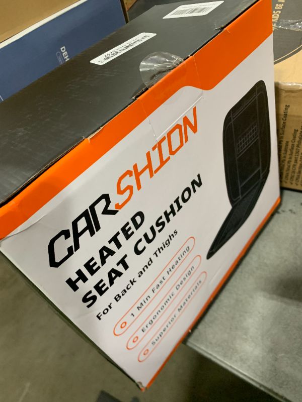 Photo 1 of CARSHION Heated Seat Cover 22“ Wide with Fast Heat Large Size Warmer for Winter to Promote Blood Circulation Relieve Fatigue