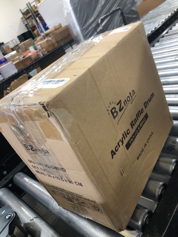 Photo 1 of Acrylic Raffle Drum with Handle, Clear Raffle Ticket Drum Spinner Cage, Transparent Raffle Ticket Box for Lottery Games, Bingo, Raffle Balls, Large Capacity