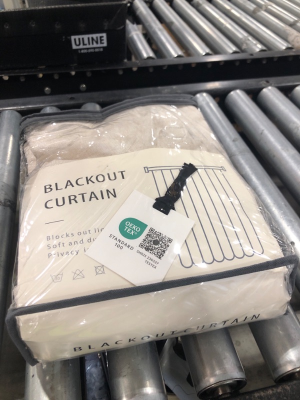 Photo 1 of 100% Blackout Shield Linen Blackout Curtains for Bedroom 96 Inches Long, Back Tab/Rod Pocket Living Room Drapes, Thermal Insulated Blackout Curtains 2 Panels Set, 50" W x 96" L,Cream