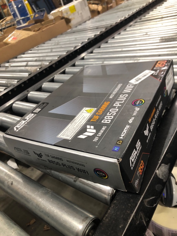 Photo 1 of ASUS TUF Gaming B850-PLUS WiFi AMD AM5 B850 ATX Motherboard, 14+2+1 80A Stages, AI Ready, DDR5, PCIe 5.0, 3X M.2, Wi-Fi 7, 2.5Gb LAN, DisplayPort, HDMI™, USB 10Gbps & 20Gbps Type-C®, BIOS Flashback™