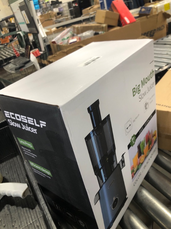 Photo 1 of Cold Press Juicer, ECOSELF Juicer Machines with Large Feed Chute Fit Whole Fruits & Vegetables, Self Feeding for Juice Extractor Machine, Easy to Clean and Assemble, High Juice Yield