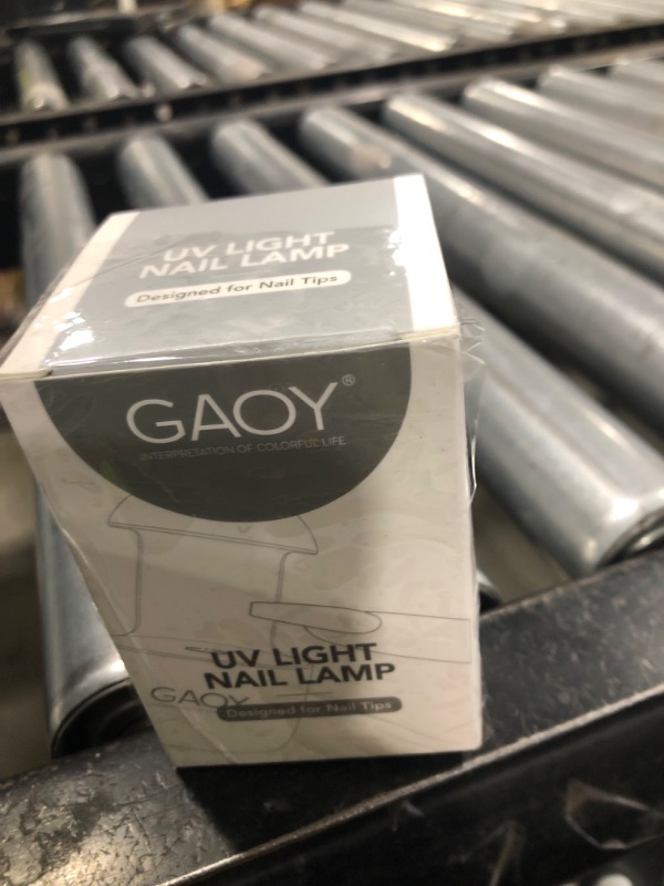 Photo 1 of GAOY Mini UV Light for Gel Nails, Small Curing Light, Eggshell LED Nail Lamp, Fast Curing, White