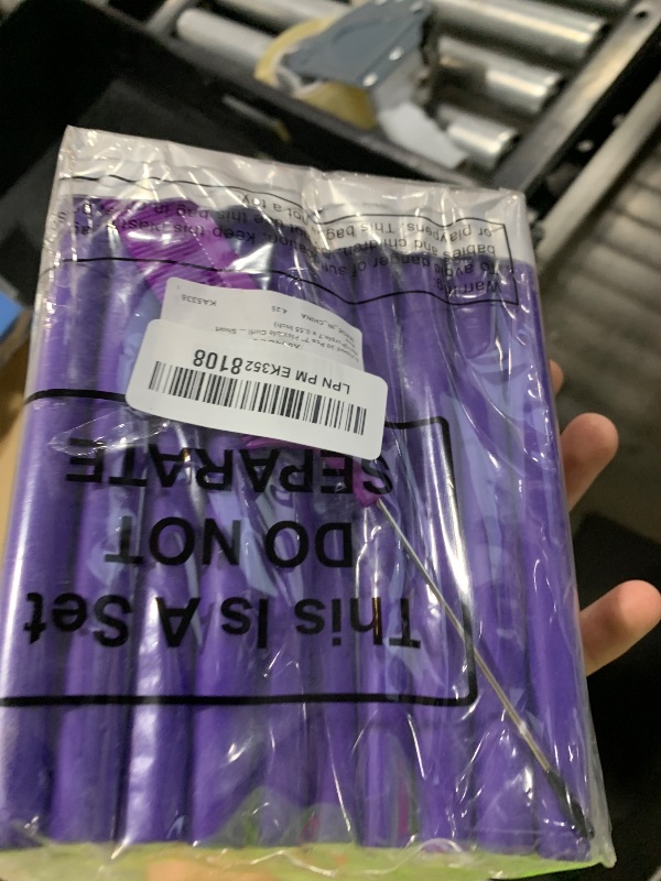 Photo 1 of Syhood 30 Pcs 7'' Flexible Curling Rods Twist Foam Hair Rollers Soft Foam No Heat Hair Rods Rollers and 1 Steel Pintail Comb Rat Tail Comb for Women Long Short Hair(Purple,7 x 0.55 Inch)