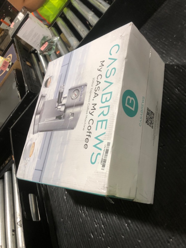 Photo 1 of CASABREWS CM5418 Espresso Machine 20 Bar, Compact Espresso Maker with Steam Milk Frother, Stainless Steel Coffee Machine with 34oz Removable Water Tank for Cappuccino, Latte, Silver