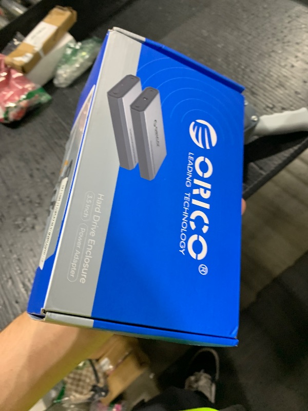 Photo 1 of ORICO Aluminum 3.5 Hard Drive Enclosure with USB 3.2 Gen 2 6Gbps Transfer Speed, Fit for 3.5/2.5 Inch SATA HDD SSD Up to 20TB, USB C to USB C/A 2 in 1 Cable Compatible with MacBook Windows(DD35-C3)