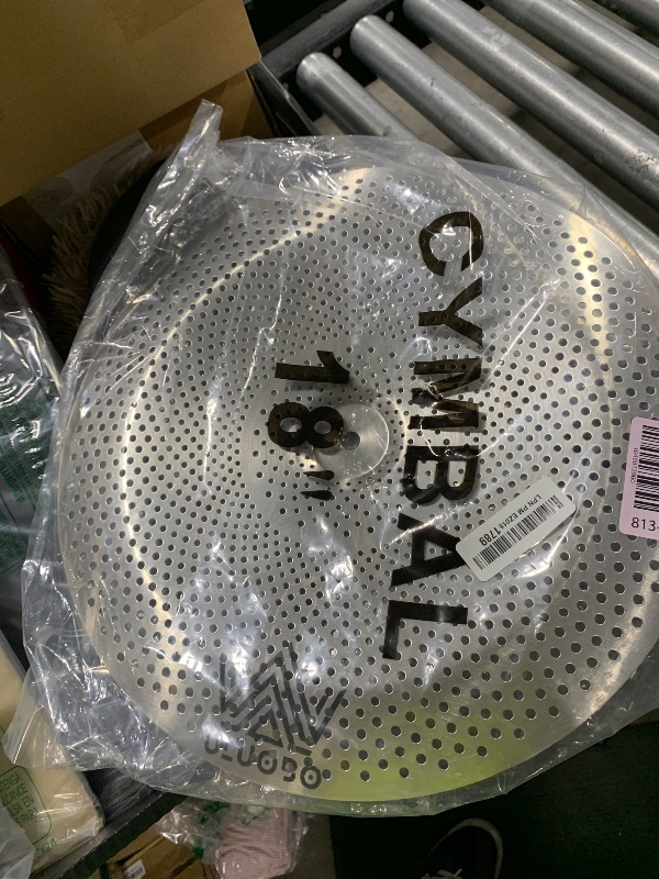 Photo 1 of ULUOBO Low Volume China Cymbal, 16 inches Silent Quiet China Cymbal for Practice (Silver)