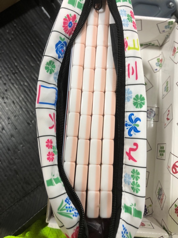 Photo 1 of Jongyance American Mahjong Tile Set, 160 Acrylic Engraved Mahjong Tiles with Carrying Bag and Accessories
