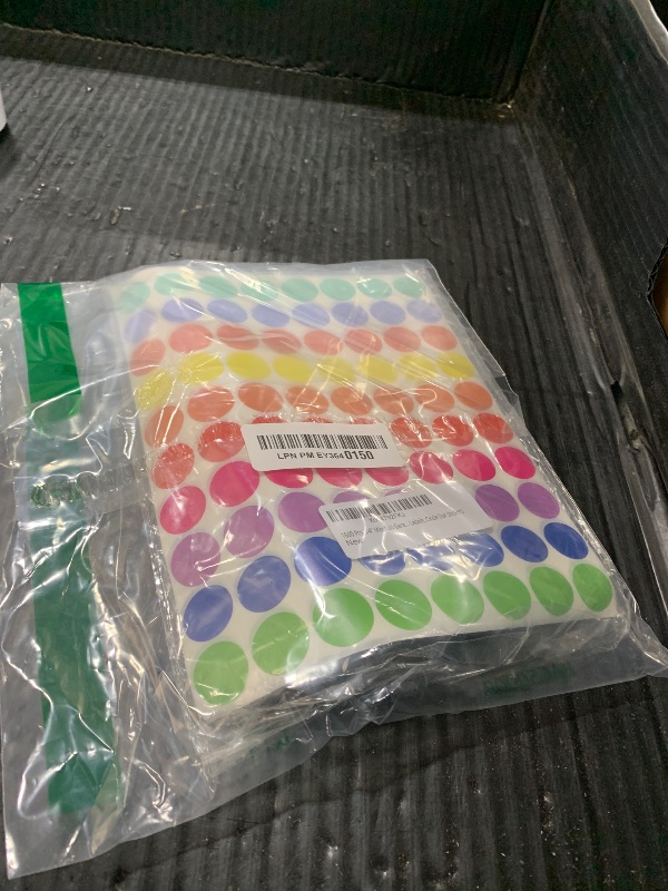 Photo 1 of 10 Different Colored Circle Dot Stickers for Toddlers Kids 3/4 Inch 1600 Pcs, Misofuki 20 Assorted Blank Garage Sale Price Stickers Sheets for Classroom Student Home, Round Color Coding Label Stickers