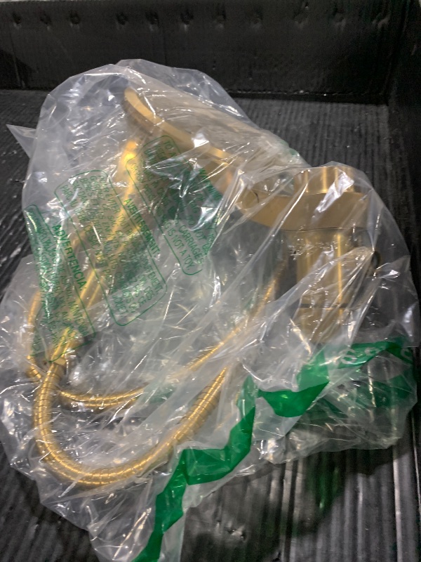 Photo 1 of Moen Verso Brushed Gold Eight-Function 7" Diameter Spray Head and Detachable Handshower Combo with Eco Performance and 72" Hose, 220C3EPBG