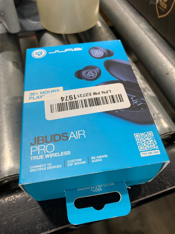 Photo 1 of JLab JBuds Air Pro True Wireless Earbuds, Black, Bluetooth Multipoint, Auto Play & Pause, Dual Connect, IP55 Sweat & Dust Resistance, Be Aware Audio for Safety, Custom 3 EQ Sound Settings