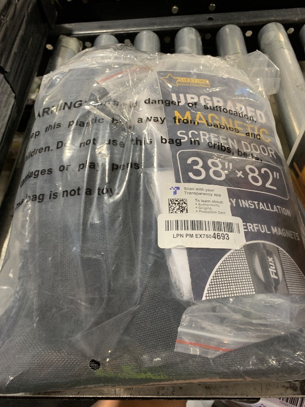 Photo 1 of Magnetic Screen Door - Bugs Out, Breeze in - 9min Install Auto-Sealing Heavy Duty Double Stitched Mesh, 52 Magnets, Hands Free Sliding & Patio Door Net, Pet & Kid Friendly, 38 x 82 Inch, Flux Phenom
