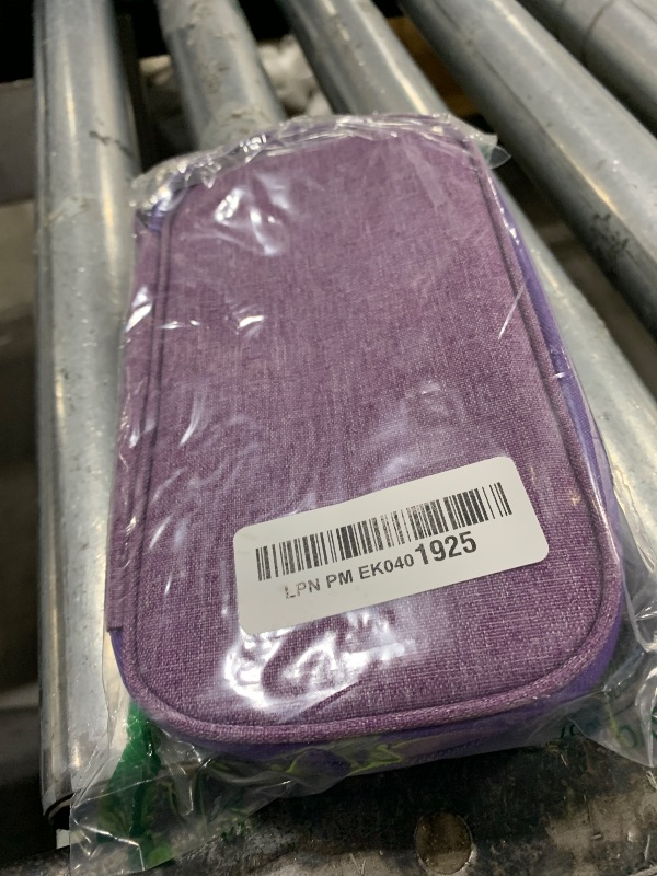 Photo 1 of FYY Travel Cable Organizer Pouch Electronic Accessories Carry Case Portable Waterproof Double Layers All-in-One Storage Bag for Cord, Charger, Phone, Earphone Dark Purple