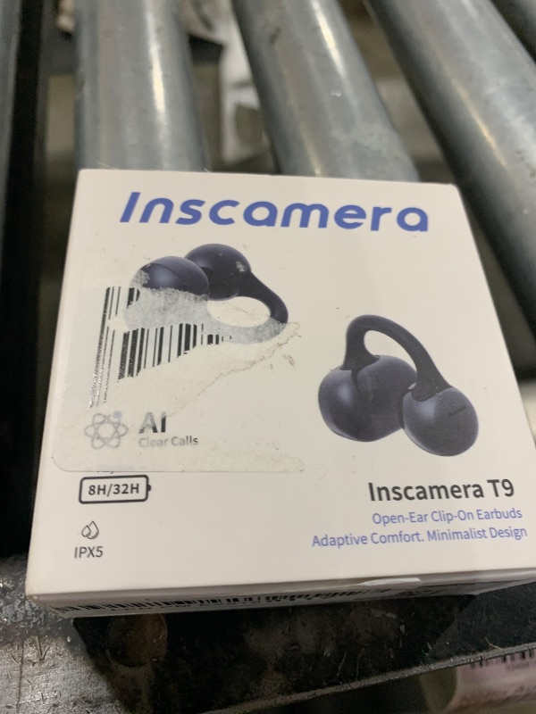 Photo 1 of inscamera Open Ear Earbuds, Clip-On Earbuds Wireless Bluetooth, Ear Clip Bluetooth Headphones, Lightweight Comfort, Ergonomic Secure Fit for Small Ears, Ultra Open Audio, Waterproof, 40H Playtime