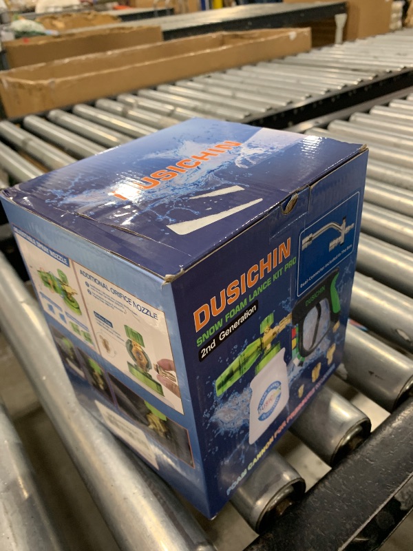 Photo 1 of DUSICHIN Short Pressure Washer Gun with Foam Cannon,Dual Connector Accessory, Car Wash Foam Cannon Kit 1/4 Inch Quick Connector, 5 Pressure Washer Nozzle Tips,Double Tip Attachment For Soap Cannon