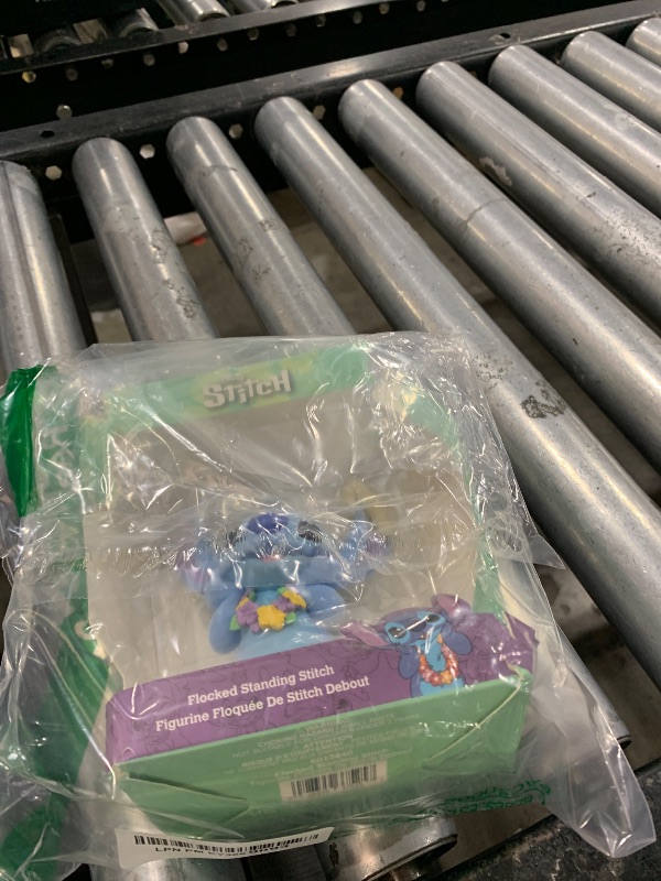 Photo 1 of Enesco Grand Jester Studios Disney Lilo and Stitch Hawaiian Lei Flocked Figurine, 3.5 Inch, Blue