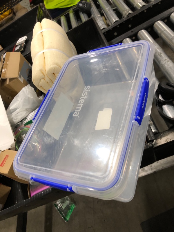 Photo 1 of Sistema KLIP IT PLUS Food Storage Containers | 7.5 L Rectangle | Stackable & Airtight Fridge/Freezer Food Box with Lid | BPA-Free Plastic