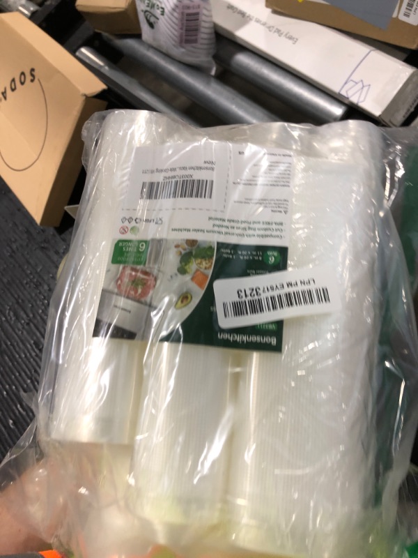 Photo 1 of Bonsenkitchen Vacuum Sealer Rolls Bags, 6 Pack 3 Rolls 11" x 20' + 3 Rolls 8" x 20' Commercial Grade BPA Free Bag Rolls, Durable Customized Size Food Vac Bags for Storage and Sous Vide Cooking VB3211