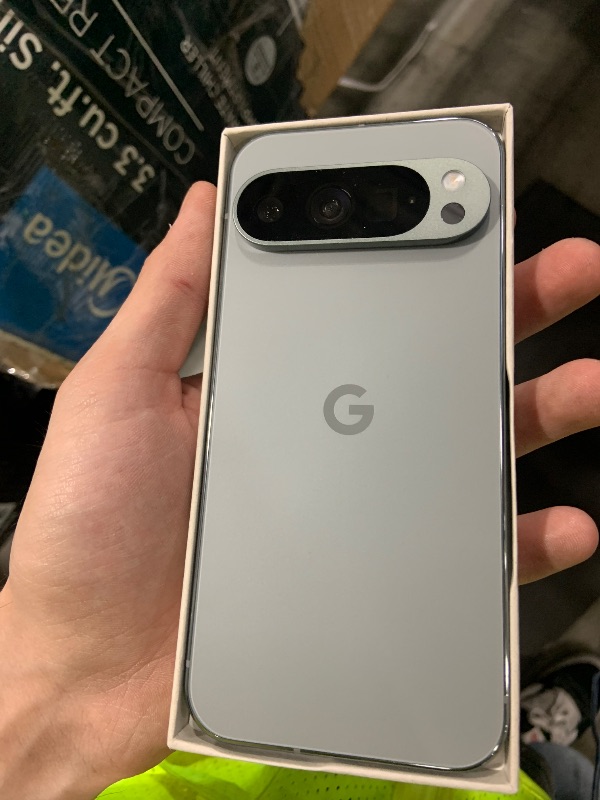 Photo 1 of Google Pixel 9 Pro - Unlocked Android Smartphone with Gemini, Triple Rear Camera System, 24-Hour Battery, and 6.3" Super Actua Display - Hazel - 128 GB