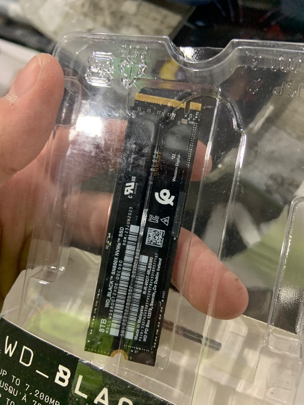 Photo 1 of WD_BLACK 8TB SN850X NVMe Internal Gaming SSD Solid State Drive - Gen4 PCIe, M.2 2280, Up to 7,200 MB/s - WDS800T2X0E