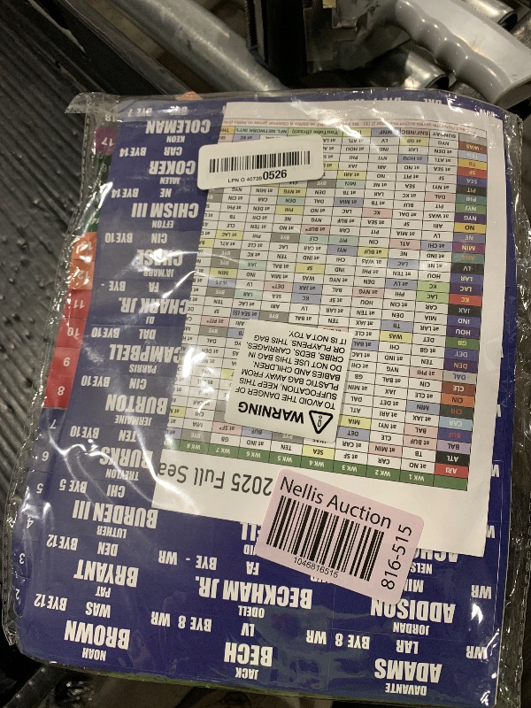 Photo 1 of Fantasy Football Draft Board 2025-2026 Kit - Large Set with 576 Player Labels - Premium Color Edition[14 Teams 20 Rounds]