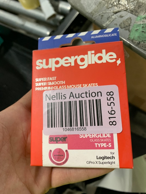 Photo 1 of Superglide Glass Mouse Skates - Super Smooth Glide, Polished Round Edge, Super Fast Gaming Mouse Feet with Durable Sole for Logitech G Pro X Superlight1 (Type-S, Magenta)