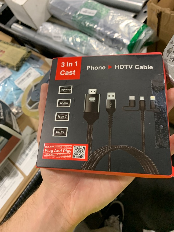 Photo 1 of Tlsdosp Smartphone to HDMI Projection Cable, 1080P Phone to TV Mirroring Adapter Compatible with Smartphone/Tablet