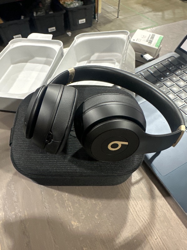 Photo 1 of Beats Solo 4 - Wireless Bluetooth On-Ear Headphones, Apple & Android Compatible, Up to 50 Hours of Battery Life - Black & Gold