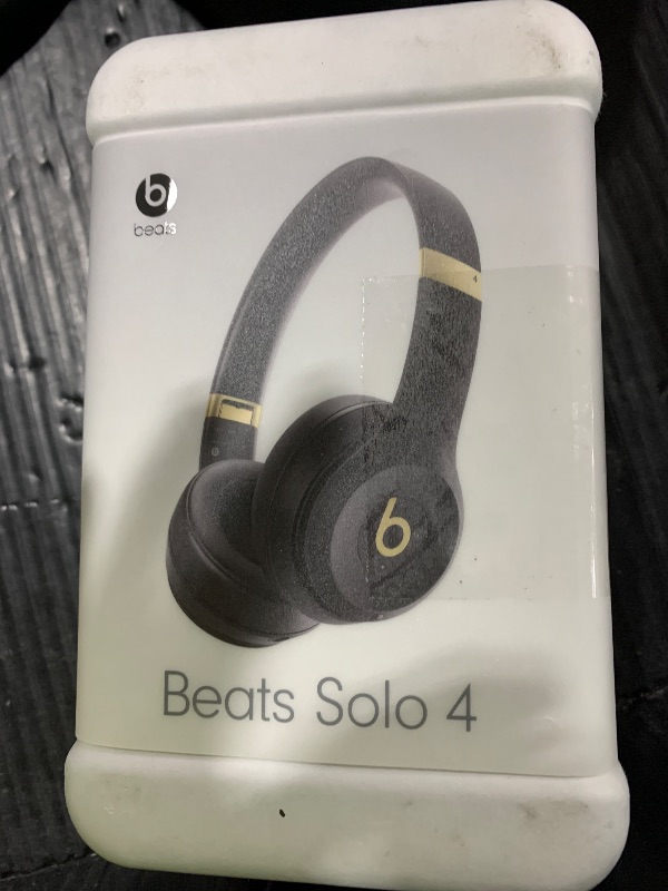 Photo 1 of Beats Solo 4 - Wireless Bluetooth On-Ear Headphones, Apple & Android Compatible, Up to 50 Hours of Battery Life - Black & Gold